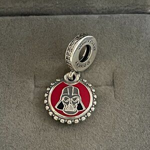 Pandora Darth Vader Star Wars Button Dangle charm Double s925 sterling Silver